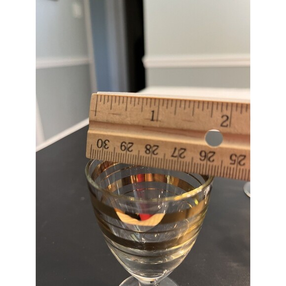 NOS Vtg Hand Made Crystal USSR 7pc Decanter Cordial Glasses 24k Gold Accent IOB - Picture 9 of 12